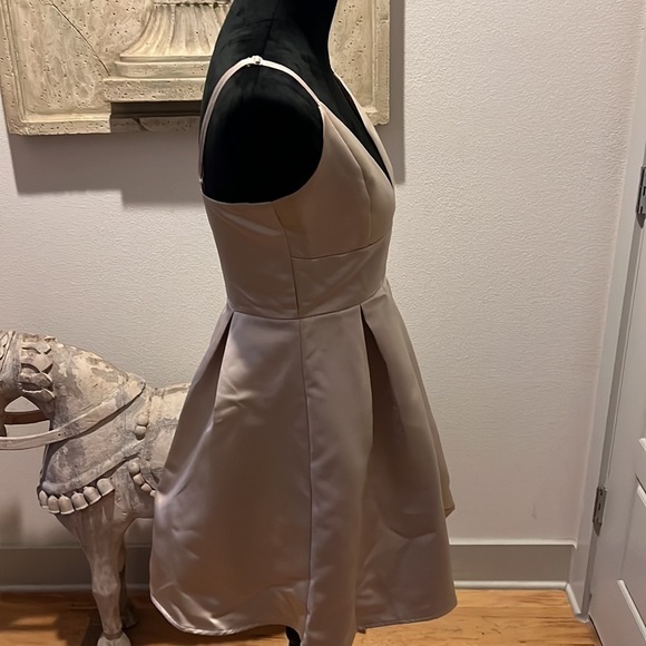 Pretty little Thing Sz 10 satin look cocktail backless dress - Picture 5 of 8